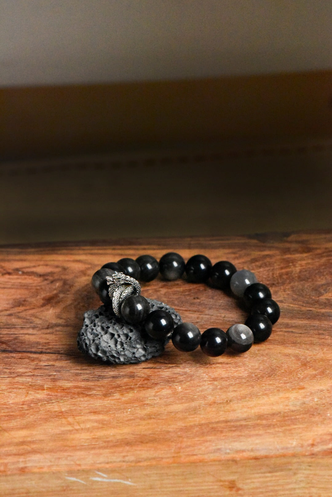 ▫️▪️ Silver Lime Moonlight Bracelet (Men)